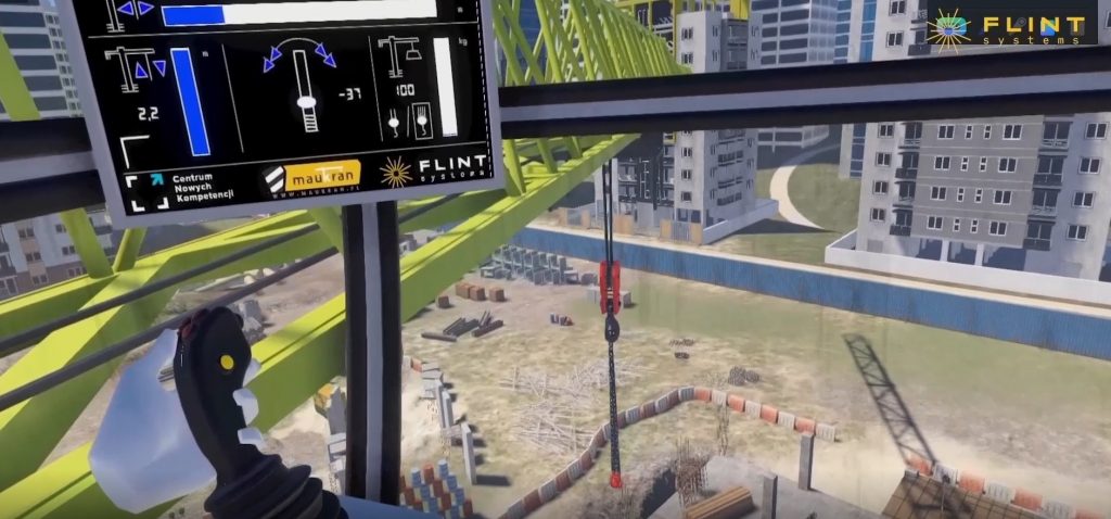 Flint Systems symulator żurawia wieżowego