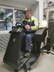 Forklift VR simulator Michelin Polska